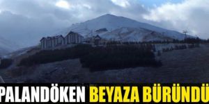 Palandöken beyaza büründü