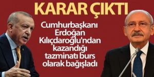 Erdoğan, Kılıçdaroğlu'ndan kazandığı tazminatı burs olarak bağışladı