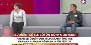 Her sıkıldığında eski sevgilisine kaçan kadın canlı yayında eşinden özür diledi!