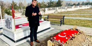 Havran'da şehit olan polisin mezarına ziyaret