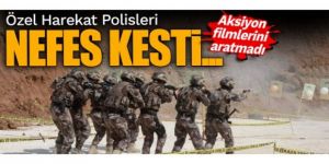 Erzincan özel harekât polisinden nefes kesen tatbikat