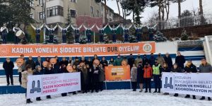 Erzurum’da kamu kurum kuruluşları ve STK’lar kadına yönelik şiddete dikkat çekmek için toplandı