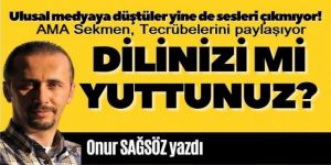 Başkan Sekmen ve ekibi Dilinizi mi yuttunuz?