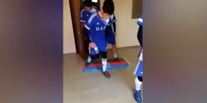 Ermeni futbol kulubünden Azerbaycan bayrağına çirkin hareket