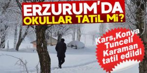 Erzurum'da Okullar Tatil Mi?