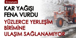 Erzurum’da yüzlerce mahalle yolu kapandı