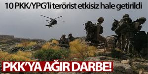 MSB: '10 PKK/YPG'li teröristi etkisiz hale getirild'