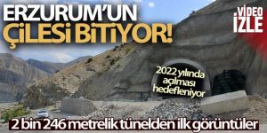 Erzurum’un çilesi bitiyor, 2 bin 246 metrelik tünelden ilk görüntü geldi