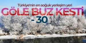 Göle buz kesti: - 30