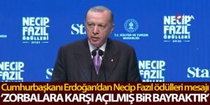 Cumhurbaşkanı Erdoğan, Necip Fazıl Ödülleri programında konuştu