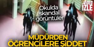 Kadıköy'de okul müdürünün öğrencilere şiddet uyguladığı anlar kamerada