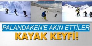 Yılın ilk gününde Palandöken’de kayakçılar yoğunluk oluşturdu