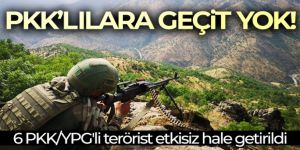 MSB: '6 PKK/YPG'li terörist etkisiz hale getirildi'