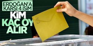 Optimar'ın Cumhurbaşkanı Erdoğan'a karşı kim kaç oy alıyor anketi
