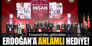 Erzurum'da Cumhurbaşkanı’nı mutlu eden hediye