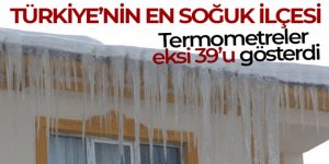 Türkiye'nin en soğuk ilçesinde termometreler eksi 39'u gösterdi