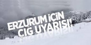 Erzurum’a 3 günde 3 çığ düştü