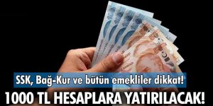 1000 TL hesaplara yatırılacak!