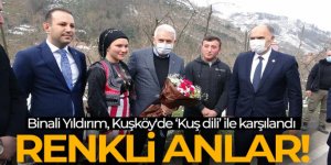 Binali Yıldırım Kuşköy'de "kuş dili" ile karşılandı