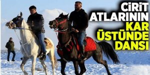 Cirit atlarının kar üstünde dansı