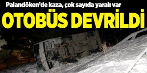 Palandöken’de otobüs şarampole uçtu: 25 yaralı