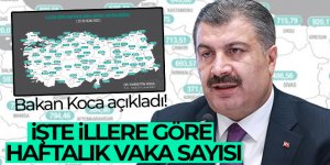Bakan Koca paylaştı... İşte güncel koronavirüs vaka haritası