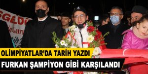 Olimpiyatlar'da tarih yazan Furkan Akar, memleketine döndü