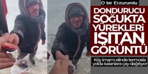 Dondurucu soğukta yürekleri ısıtan görüntü