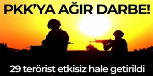 29 terörist etkisiz hale getirildi