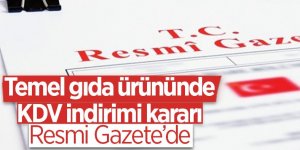 Gıda ürünlerinde KDV indirimi kararı Resmi Gazete'de