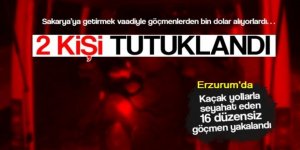 Erzurum'da 16 düzensiz göçmen yakalandı