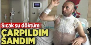 Erzurum'da kazayla kendini yaktı