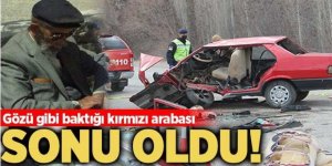 Erzurum'da Çok sevdiği kırmızı arabası yaşlı adamın sonu oldu