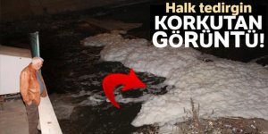 Oltu Çayı yine köpürdü