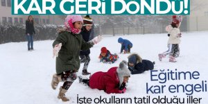 Kar geri döndü! Eğitime kar engeli... İşte okulların tatil olduğu iller