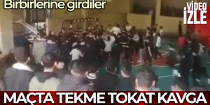 Antalya'da liseler arası futsal maçında tekme tokatlı kavga