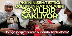 PKK'nın şehit ettiği oğlunun hatıralarını 28 yıldır saklıyor