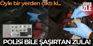 Polisi şaşırtan uyuşturucu zulası