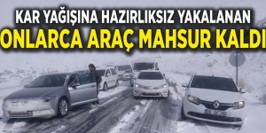 Kars’ta tipi nedeniyle onlarca araç mahsur kaldı