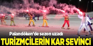 Palandöken’de sezon uzadı, turistler ilkbaharda kayağın tadını çıkarttı