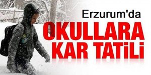 Erzurum merkez ilçelerinde okullar tatil