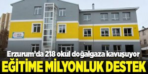 Erzurum'da 218 okul doğalgaza kavuşuyor