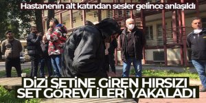Dizi setine giren hırsızı set görevlileri yakaladı
