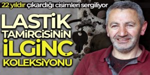 Lastik tamircisinin ilginç koleksiyonu