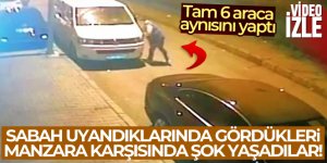 Bir şahıs 6 aracın lastiklerini patlattı