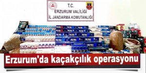 Erzurum’da piyasa değeri 215 bin TL olan kaçak malzeme ele geçirildi
