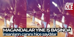 magandalar havaya ateş açtı, kameraya yakalandı