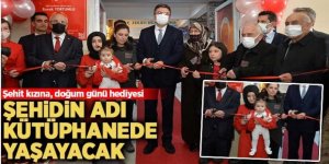Şehit kızına erken doğum günü hediyesi