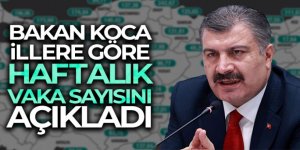 Bakan Koca illere göre haftalık vaka sayısını açıkladı
