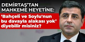 Demirtaş'tan mahkeme heyetine: Bahçeli ve Soylu'nun bu davayla alakası yok diyebilir misiniz?
